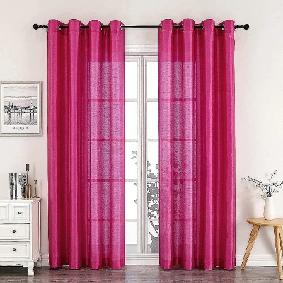 Kate Aurora Home Living 2 Piece Lightweight Basic Sheer Grommet Top Curtain Panels 17 Kate Aurora Home Living 2 Piece Lightweight Basic Sheer Grommet Top Curtain Panels - Image 17