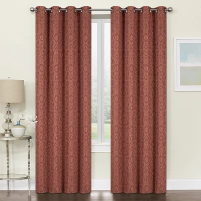 Kate Aurora Regency Collection Raised Jacquard Damask Grommet Top Curtains 11 Kate Aurora Regency Collection Raised Jacquard Damask Grommet Top Curtains - Image 11