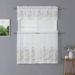 Kate Aurora Shabby Sheer Embroidered Complete 3 Piece Floral Rod Pocket Cafe Kitchen Curtain Tier & Valance Set 19 Kate Aurora Shabby Sheer Embroidered Complete 3 Piece Floral Rod Pocket Cafe Kitchen Curtain Tier & Valance Set -Sweet Home Store GUEST 9c7c023a e135 4cf8 85dc fc0de1b9e3c2