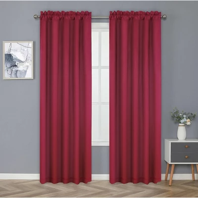 Kate Aurora Basic Drape Light Filtering Woven Jacquard Thermal Single Rod Pocket Window Curtain Panel 11 Kate Aurora Basic Drape Light Filtering Woven Jacquard Thermal Single Rod Pocket Window Curtain Panel - Image 11