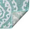 Kate Aurora 100% Premium Cotton Damask Designed Non Slip Bath Rug - 20 In. W X 32 In. L