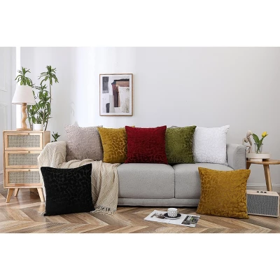 Kate Aurora Red Hook Cut Leaf Embossed Chenille Ultra Plush & Fluffy 18"x 18" Filled Accent Throw Pillow With Removable Zipper Shell/Cover 9 Kate Aurora Red Hook Cut Leaf Embossed Chenille Ultra Plush & Fluffy 18"x 18" Filled Accent Throw Pillow With Removable Zipper Shell/Cover - Image 9