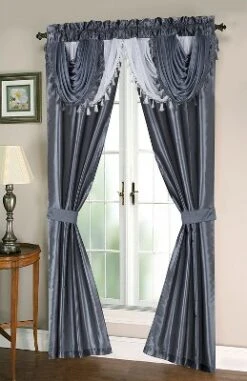 Kate Aurora Satin Semi Sheer Complete 5 Piece Window In A Bag Attached Curtain Set 13 Kate Aurora Satin Semi Sheer Complete 5 Piece Window In A Bag Attached Curtain Set -Sweet Home Store GUEST a38a7ca2 dc8b 4a9a 8f25 8f0599e52e3e