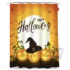 Kate Aurora Spooky Happy Halloween Jack-O-Lanterns Fabric Shower Curtain