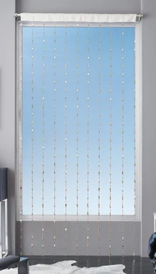 Kate Aurora Luxurious Jaeger Rod Pocket Acrylic Beaded Single Window Curtain Panel 9 Kate Aurora Luxurious Jaeger Rod Pocket Acrylic Beaded Single Window Curtain Panel - Image 9