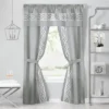 Kate Aurora Pacifico 5 Piece Rod Pocket All In One Attached Semi Sheer Window Curtain Panels & Valance Set