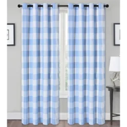 Kate Aurora Country Farmhouse Living Classic Buffalo Plaid Checkered Single Grommet Top Window Curtain Panel 21 Kate Aurora Country Farmhouse Living Classic Buffalo Plaid Checkered Single Grommet Top Window Curtain Panel -Sweet Home Store GUEST adfe9a99 9279 495d 85ee 63239931f00d