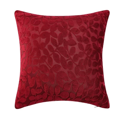 Kate Aurora Red Hook Cut Leaf Embossed Chenille Ultra Plush & Fluffy 18"x 18" Filled Accent Throw Pillow With Removable Zipper Shell/Cover 11 Kate Aurora Red Hook Cut Leaf Embossed Chenille Ultra Plush & Fluffy 18"x 18" Filled Accent Throw Pillow With Removable Zipper Shell/Cover - Image 11
