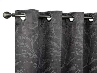 Kate Aurora 2 Pack Arbor Room Darkening Floral Grommet Top Window Curtain Panels 6 Kate Aurora 2 Pack Arbor Room Darkening Floral Grommet Top Window Curtain Panels - Image 6