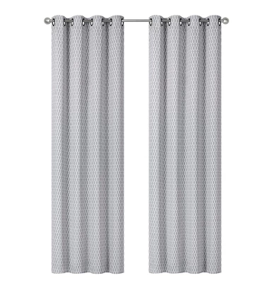 Kate Aurora 2 Pack Amari Contemporary Lattice Light Filtering Grommet Top Window Curtain Panels 10 Kate Aurora 2 Pack Amari Contemporary Lattice Light Filtering Grommet Top Window Curtain Panels - Image 10