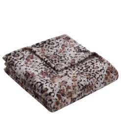 Kate Aurora Safari Living Cheetah Print Ultra Soft & Plush Oversized Accent Throw Blanket - 50 In. W X 70 In. L