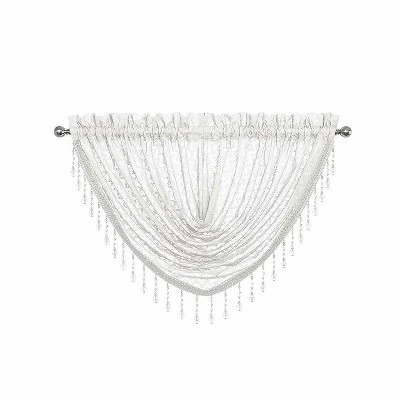 Kate Aurora Elegant Crystal Beaded Chevron Design Window Valance 1 Kate Aurora Elegant Crystal Beaded Chevron Design Window Valance
