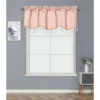 Kate Aurora Luxurious Solid Colored Scalloped Rod Pocket Window Valance With Crystal Beaded Trim
