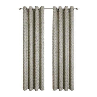 Kate Aurora 2 Piece Contemporary Chic Metallic Abstract Circles Light Filtering Grommet Top Curtains 1 Kate Aurora 2 Piece Contemporary Chic Metallic Abstract Circles Light Filtering Grommet Top Curtains
