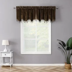 Kate Aurora Royal Living 2 Pack Beaded Tassel Trimmed Rod Pocket Velvet Window Valances -Sweet Home Store GUEST c8e1469c f3f3 4acd 813e 9584479b13ac