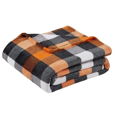 Kate Aurora Autumn Accents Fall Halloween Harvest Plaid Ultra Soft Oversized Accent Plush Throw Blanket - 50 In. X 70 In. 1 Kate Aurora Autumn Accents Fall Halloween Harvest Plaid Ultra Soft Oversized Accent Plush Throw Blanket - 50 In. X 70 In.