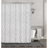 Kate Aurora Gray & White Durable Cotton Blend Chevron Chic Fabric Shower Curtain - 70 In. W X 72 In. L