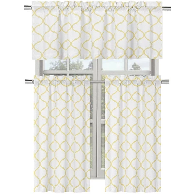 Kate Aurora Living Shabby Trellis 3 Piece Café Kitchen Curtain Tier And Valance Set 6 Kate Aurora Living Shabby Trellis 3 Piece Café Kitchen Curtain Tier And Valance Set - Image 6