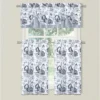 Kate Aurora Rooster Toile Complete 3 Pc Café Kitchen Curtain Tier And Valance Set