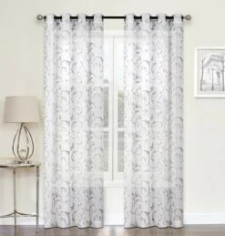 Kate Aurora Regal 2 Pack Floral Embroidered Sheer Grommet Curtains -Sweet Home Store GUEST d63e9b01 2d57 4b91 b027 2a194b150ea4