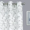 Kate Aurora Living Cherry Blossom Designed Grommet Top Window Curtains - 84 In. Long