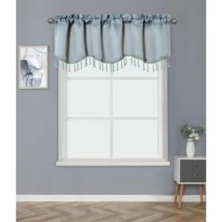 Kate Aurora Luxurious Solid Colored Scalloped Rod Pocket Window Valance With Crystal Beaded Trim 14 Kate Aurora Luxurious Solid Colored Scalloped Rod Pocket Window Valance With Crystal Beaded Trim -Sweet Home Store GUEST da72f2c2 fd15 47fc 87d5 8c3ad4dfa0c3