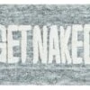 Kate Aurora Dorm Basics “Get Naked" Aqua Blue Typography Soft Tufted Oversized Bath Rug - 20” X 32”