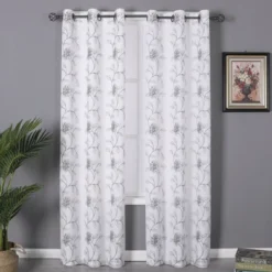 Kate Aurora Floral Embroidered Double Layered Sheer Grommet Curtains -Sweet Home Store GUEST dbb40938 77c0 4ec2 b629 dcb6d57119b4
