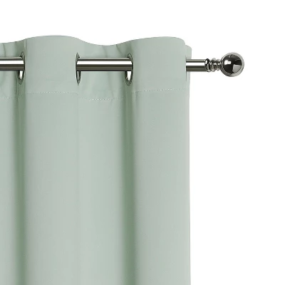 Kate Aurora Hotel Living 2 Pack 100% Blackout Grommet Top Sage Green Curtain Panels 2 Kate Aurora Hotel Living 2 Pack 100% Blackout Grommet Top Sage Green Curtain Panels - Image 2