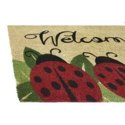 Kate Aurora Lady Bug Garden Design Coir Bristled Outdoor All Season Welcome Mat - 18"x30"