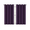 Kate Aurora 100% Hotel Thermal Blackout Purple Grommet Top Curtain Panels