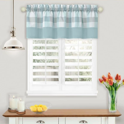 Kate Aurora Modern Farmhouse Buffalo Plaid Checkered Rod Pocket Window Valance 7 Kate Aurora Modern Farmhouse Buffalo Plaid Checkered Rod Pocket Window Valance - Image 7