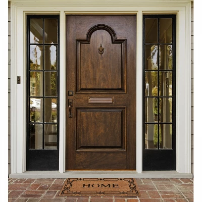 Kate Aurora Home Venetian Bordered Coir Bristled Outdoor All Season Welcome Mat - 18"x30" 2 Kate Aurora Home Venetian Bordered Coir Bristled Outdoor All Season Welcome Mat - 18"x30" - Image 2