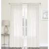 Kate Aurora Chic Living Jillian 2 Piece Ultra Lux Wide Rod Pocket Sheer Vole Window Curtain Panels