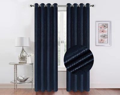 Kate Aurora 2 Pack Hotel Embossed Textured Light Filtering Grommet Top Window Curtain Panels 2 Kate Aurora 2 Pack Hotel Embossed Textured Light Filtering Grommet Top Window Curtain Panels - Image 2