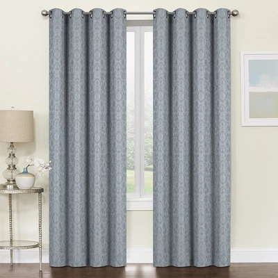 Kate Aurora Regency Collection Raised Jacquard Damask Grommet Top Curtains 8 Kate Aurora Regency Collection Raised Jacquard Damask Grommet Top Curtains - Image 8
