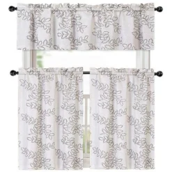 Kate Aurora Brielle Embroidered Linen Kitchen Curtain Tier & Valance Set -Sweet Home Store GUEST e65354e1 e3ed 4377 a982 a4bc6ff07b8c