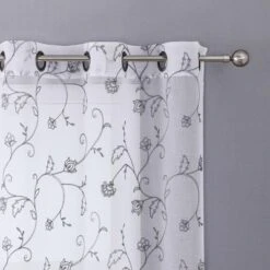 Kate Aurora 2 Piece Scroll Floral Embroidered Sheer Voile Grommet Top Window Curtains 11 Kate Aurora 2 Piece Scroll Floral Embroidered Sheer Voile Grommet Top Window Curtains -Sweet Home Store GUEST e65c3a5b bcae 47b2 9d00 be711df18ca3