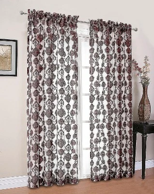 Moroccan Accents By Kate Aurora 1 Piece Rod Pocket Clipped Elegant Sheer Curtain Panel 5 Moroccan Accents By Kate Aurora 1 Piece Rod Pocket Clipped Elegant Sheer Curtain Panel - Image 5