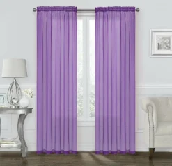 Kate Aurora Coastal Pastel Colored Light & Airy Sheer Voile Window Curtains -Sweet Home Store GUEST e7609022 8c05 49d9 ad9e b43f2a1e68bb