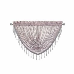 Kate Aurora Elegant Crystal Beaded Chevron Design Window Curtain Valances -Sweet Home Store GUEST e868db4e ba0c 46c5 8e24 c40a96a07946