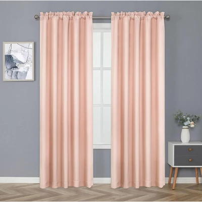 Kate Aurora Basic Drape Light Filtering Woven Jacquard Thermal Single Rod Pocket Window Curtain Panel 12 Kate Aurora Basic Drape Light Filtering Woven Jacquard Thermal Single Rod Pocket Window Curtain Panel - Image 12