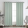 Kate Aurora Hotel Living 2 Pack 100% Blackout Grommet Top Sage Green Curtain Panels