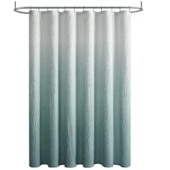Kate Aurora Spa Essential Aqua Crushed Ombre Fabric Shower Curtain - 72 In. W X 72 In. L -Sweet Home Store GUEST ef128828 1d7f 4e04 8499 6f75f86cbd1e