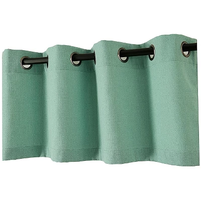 Kate Aurora Teen Decor Poly Cotton Coastal Aqua Colored Grommet Top Window Valance 1 Kate Aurora Teen Decor Poly Cotton Coastal Aqua Colored Grommet Top Window Valance