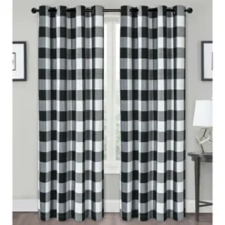 Kate Aurora Country Farmhouse Living Classic Buffalo Plaid Checkered Single Grommet Top Window Curtain Panel 16 Kate Aurora Country Farmhouse Living Classic Buffalo Plaid Checkered Single Grommet Top Window Curtain Panel -Sweet Home Store GUEST f22ac990 a477 4b93 b8ff 5bdaeb5e91c6