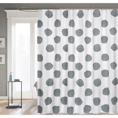 Kate Aurora Contemporary Art Oversized Polka Dots Fabric Shower Curtain 2 Kate Aurora Contemporary Art Oversized Polka Dots Fabric Shower Curtain - Image 2