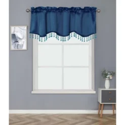 Kate Aurora Luxurious Solid Colored Scalloped Rod Pocket Window Valance With Crystal Beaded Trim 12 Kate Aurora Luxurious Solid Colored Scalloped Rod Pocket Window Valance With Crystal Beaded Trim -Sweet Home Store GUEST f43e5d54 ec18 47f1 bb5e a27213a7539d