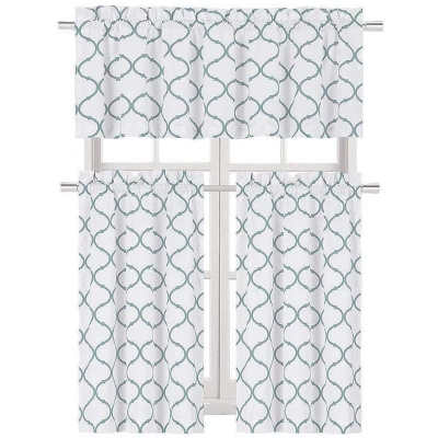 Kate Aurora Living Shabby Trellis 3 Piece Café Kitchen Curtain Tier And Valance Set 5 Kate Aurora Living Shabby Trellis 3 Piece Café Kitchen Curtain Tier And Valance Set - Image 5