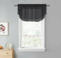 Kate Aurora Living Double Layered Sheer Rod Pocket Ascot Window Valances -Sweet Home Store GUEST f6b25388 8b05 4e28 9a32 36aa7946ed8c